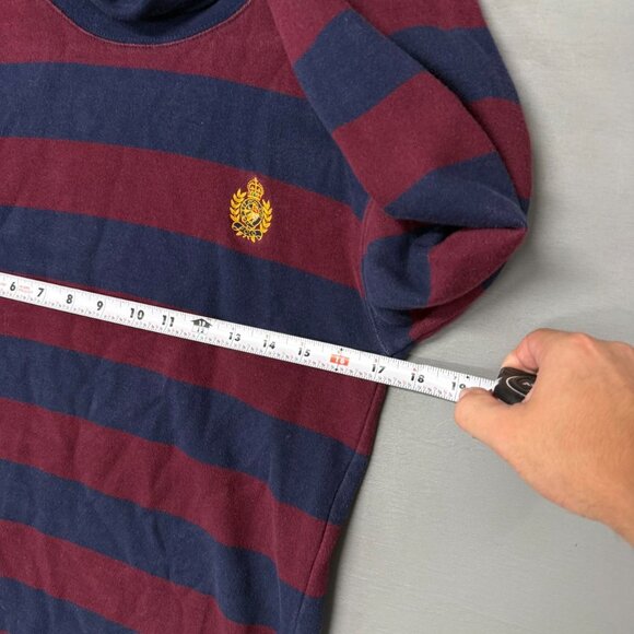 Vintage Polo by Ralph Lauren 80s Striped Rugby‎ Turtleneck Sweater Small - Picture 6 of 6